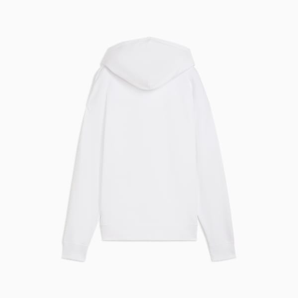 Chandail à capuchon en tissu bouclette confortable à fermeture éclair entière Essentials Small avec logo n<sup>o</sup> 1 Femme, PUMA White, extralarge